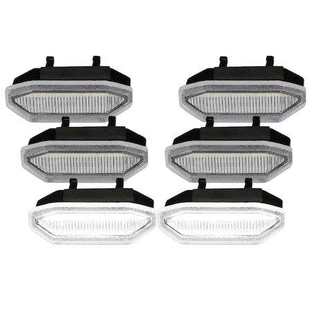 Spec-D Tuning 15-17 Ford Mustang Front Grille Light- Clear LED-MST15CLEDG6-VS